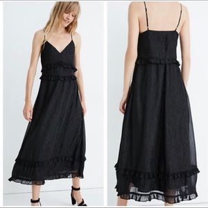 Madewell shimmery chiffon dress NWT
